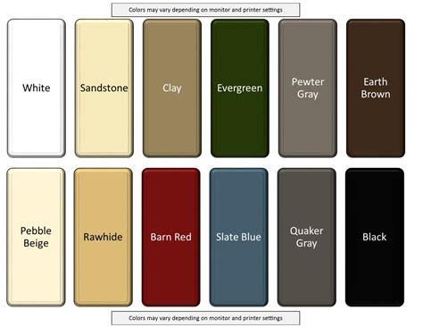 metal house colors|steel building colors charts.